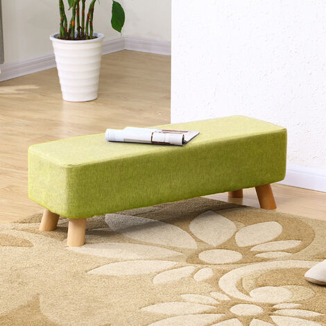 Green Fabric Ottoman Footstool Seat Pouffe Stool Bench Footrest Chair