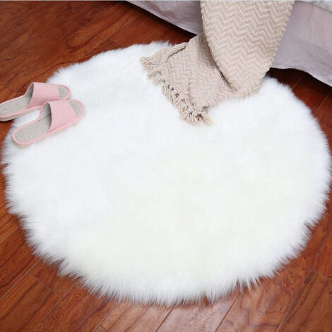 60cm Fluffy Mat Rugs Soft Plush Faux, White Fur Bedroom Rug