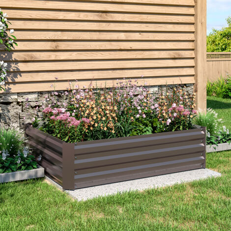 Garden Planter Raised Bed Outdoor Vegetable Plants Flowers Pots Box, L
