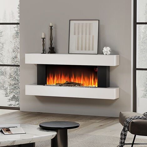 Led Fireplace Electric Heater Fire, Slim Electric Fireplace Suite