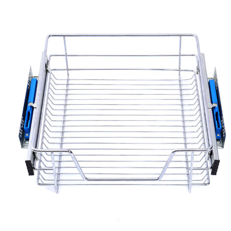 Pull Out Wire Basket Kitchen Cabinet Larder Organizer Cupboard Drawer, 40CM