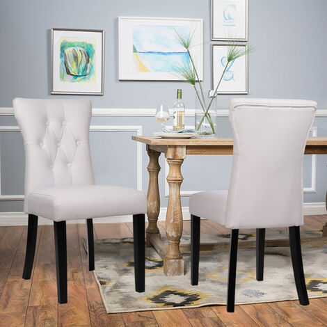 leather tufted dining room chairs