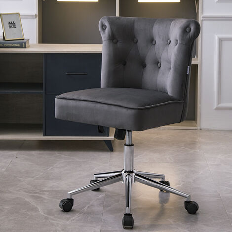 Linen Executive Office Chair Executive Computer Chair Lift Swivel Moving Seat Grey
