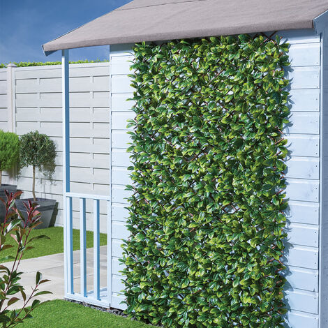 Balcony Artificial Holly Leaf Hedge Privacy Screening Fence, 90x180CM