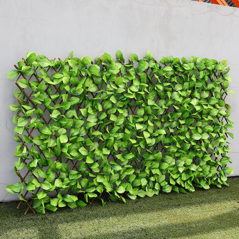 Balcony Artificial Apple Leaf Hedge Privacy Screening Fence, 90x180CM