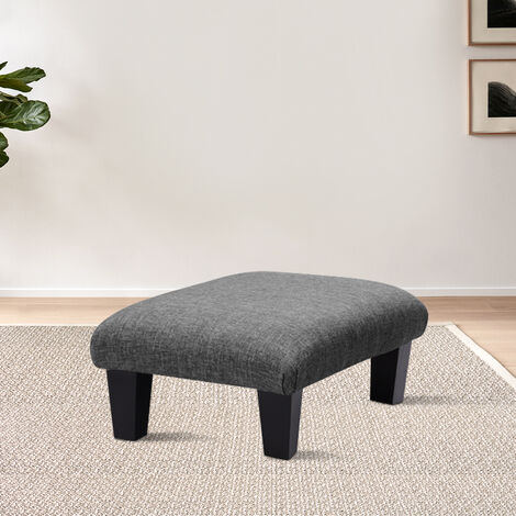 Large Foot Rest Pouffe Stool Padded Seat Ottoman Footstool Chair Sofa Bench Stools Light Grey