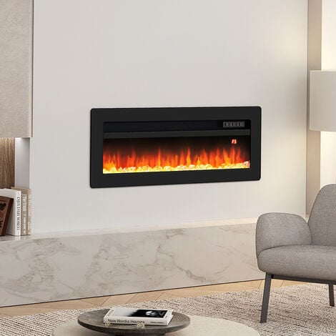 Livingandhome LED Electric Wall Fireplace 9 Flame Colours with ...