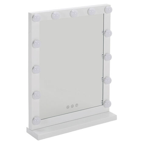 Dimmable LED Light Makeup Mirror for Bedroom, 42x52CM
