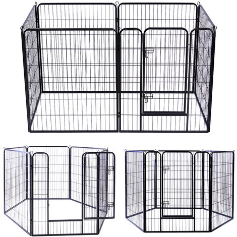 1 x Heavy Duty 6 Panels Pet Play Pen Puppy Dog Run Cage Enclosure Folding Fence