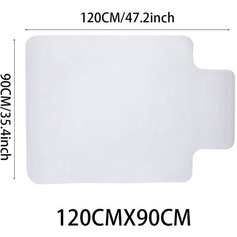 Plastic PVC Non Slip Office Chair Desk Mat Carpet Protector Lipped Smooth