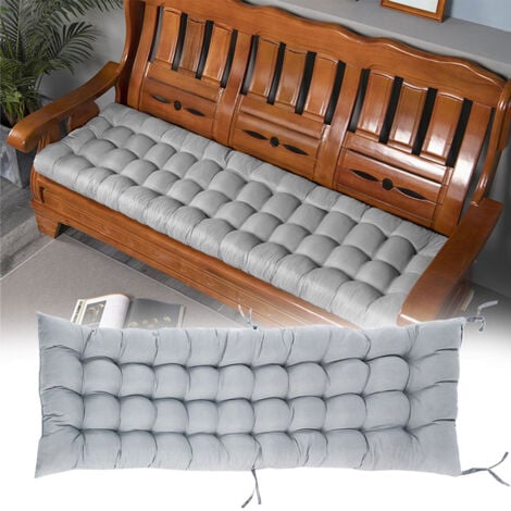 Outdoor Garden Patio Recliner Deck Chair Seat Cushion Pad, Grey
