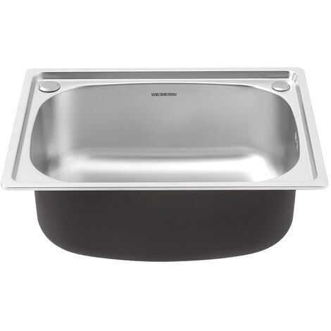 Inset Brushed Stainless Steel Single Bowl Sink