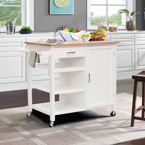 Kitchen Storage Trolley Cupboard Shelf Cabinet