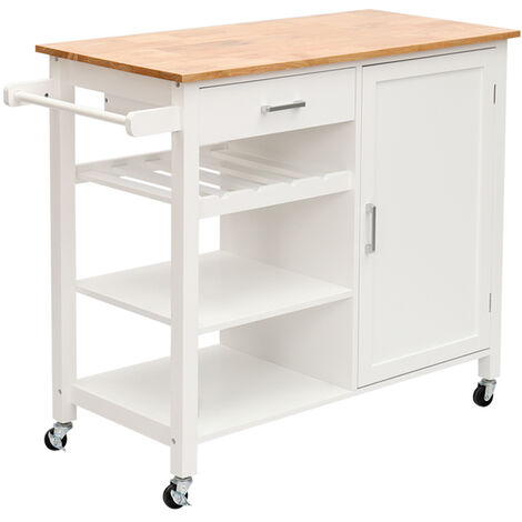 Kitchen Storage Trolley Cupboard Shelf Cabinet