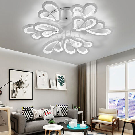 Modern Flower Shape LED Chandelier Ceiling Light , 9 Head Cool White