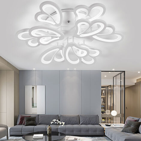 Modern Flower Shape Led Chandelier Ceiling Light , 9 Head Cool White