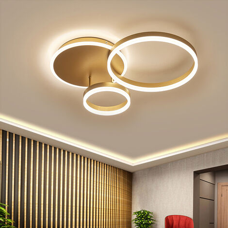 Modern Round LED Chandelier Ceiling Light , 3 Circle Dimmable