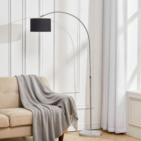 Adjustable Arched Floor Lamp With, Black Over Sofa Lamp