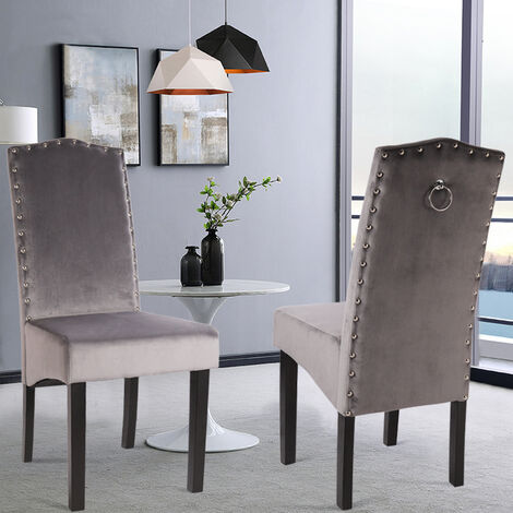 velvet high back dining chair