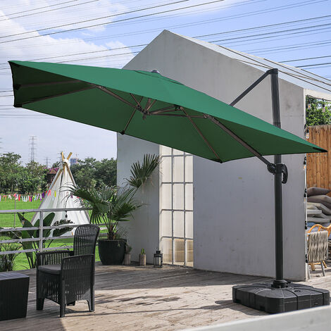 3m Large Garden Roma Tilting Aluminium, Largest Cantilever Umbrella