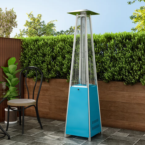 13KW Stainless Steel Patio Gas Heater Freestanding With Wheel