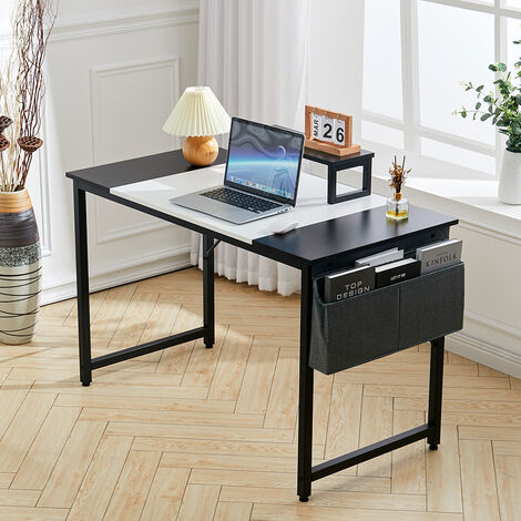 Computer Laptop Desk PC Table Study Workstation w/ Monitor Stand Storage Bag, 120cm