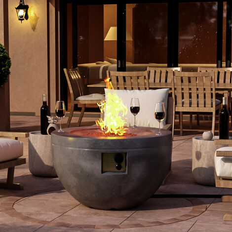 Outdoor Firepit Round Propane Gas Fire, Lpg Gas Fire Pit Uk