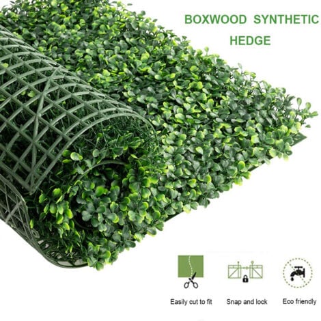 Set of 6 Artificial Hedge Garden Wall Fence Screen Barrier