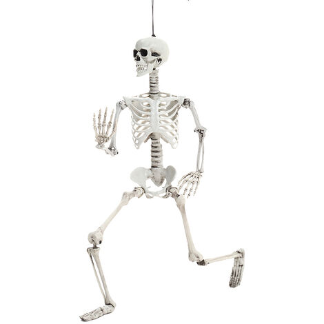 Halloween Realistic Full Body Skeleton Prop Decoration Posable Joints,90CM