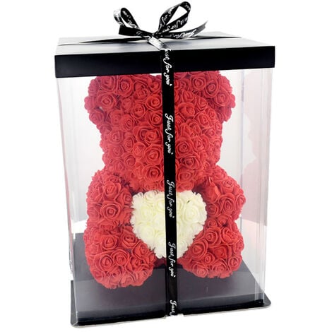 Rose teddy best sale bear in box