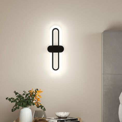 40CM Modern Oval LED Wall Light with Acrylic Shade, White Light (1/5)