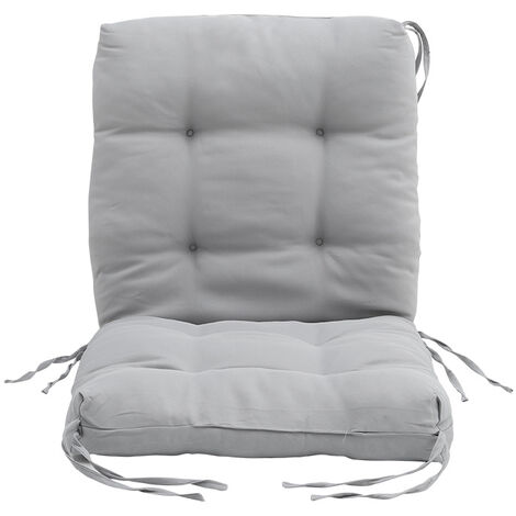 Indoor and Outdoor Lawn Chair Rattan Chair Cushion,Light Grey
