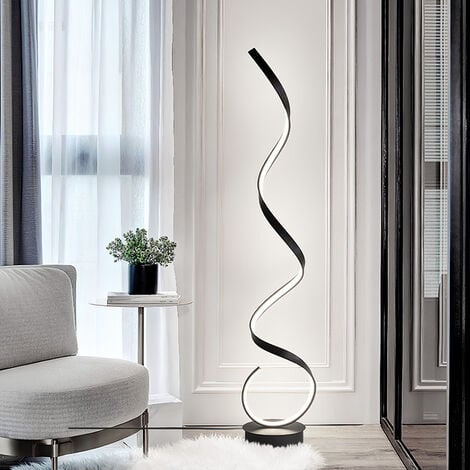 Livingandhome LED Living Room Spiral Floor Lamp,Black