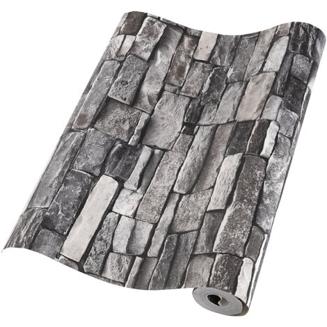 950cm 3D Waterproof PVC Wallpaper Roll Faux Brick Home Decor