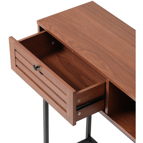 Metallic Console Table with Storage