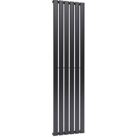 858W Steel Smoke Grey Vertical Tall Radiator with Single Panel