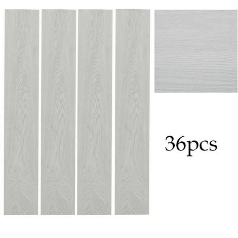36pcs Grey PVC Wooden Self adhesive Laminate Flooring Planks