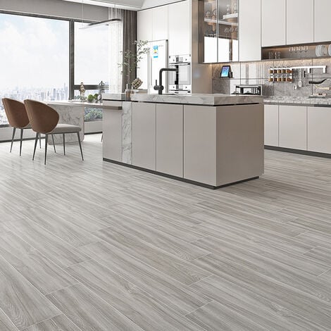 36pcs Light Grey PVC Wooden Self adhesive Laminate Flooring Planks