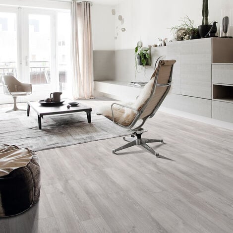 36pcs Light Grey PVC Wooden Self adhesive Laminate Flooring Planks