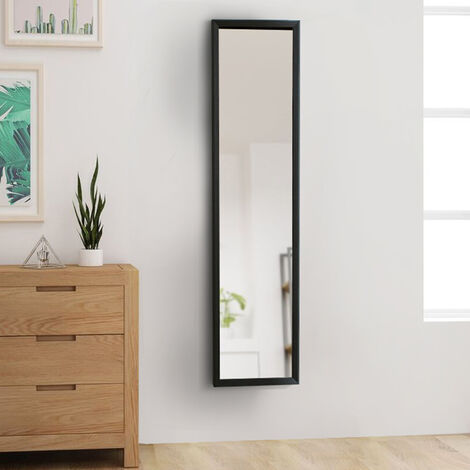 Black Rectangle Wood Full Length Mirror Wall Mirror