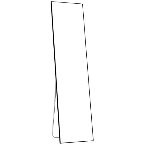 150cm Black Slim Frame Freestanding Wall Mounted Mirror