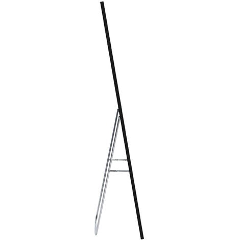150cm Black Slim Frame Freestanding Wall Mounted Mirror