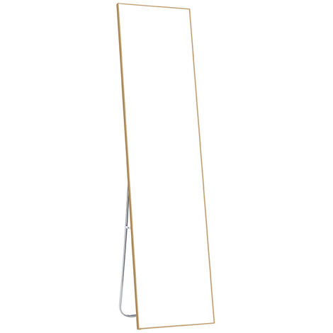 150cm Yellow Slim Frame Freestanding Wall Mounted Mirror