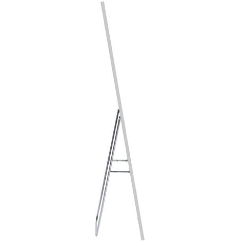 150cm Silvery White Slim Frame Freestanding Wall Mounted Mirror