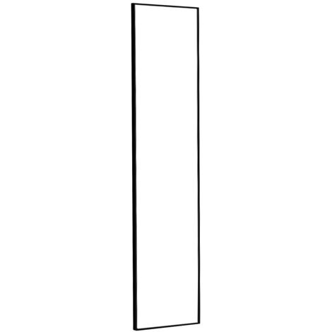 120cm Black Modern Slim Frame Length Wall Mirror