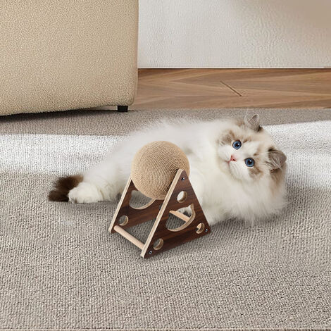 Cat Scratching Ball Natural Sisal Board Scratcher Pet Toy (1/5)