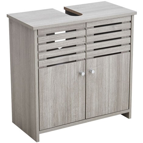 Wooden Shelves Freestanding Under Sink Storage Cabinet