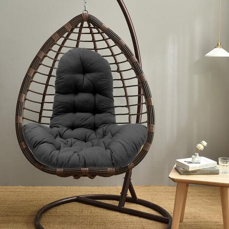 Hanging Egg Chair Thick Cushion Swing Chair Pad Black