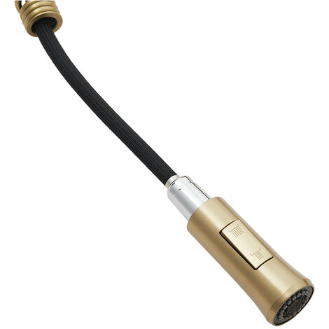Brushed Gold Modern Single Lever Kitchen Pull Down Faucet