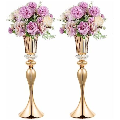 Gold Metal Trumpet Vase Wedding Centerpiece